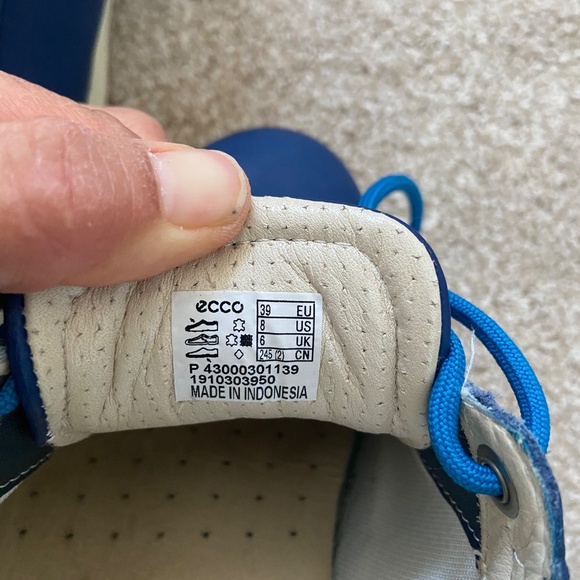 Ecco blue leather sneaker size 39 - Picture 6 of 6